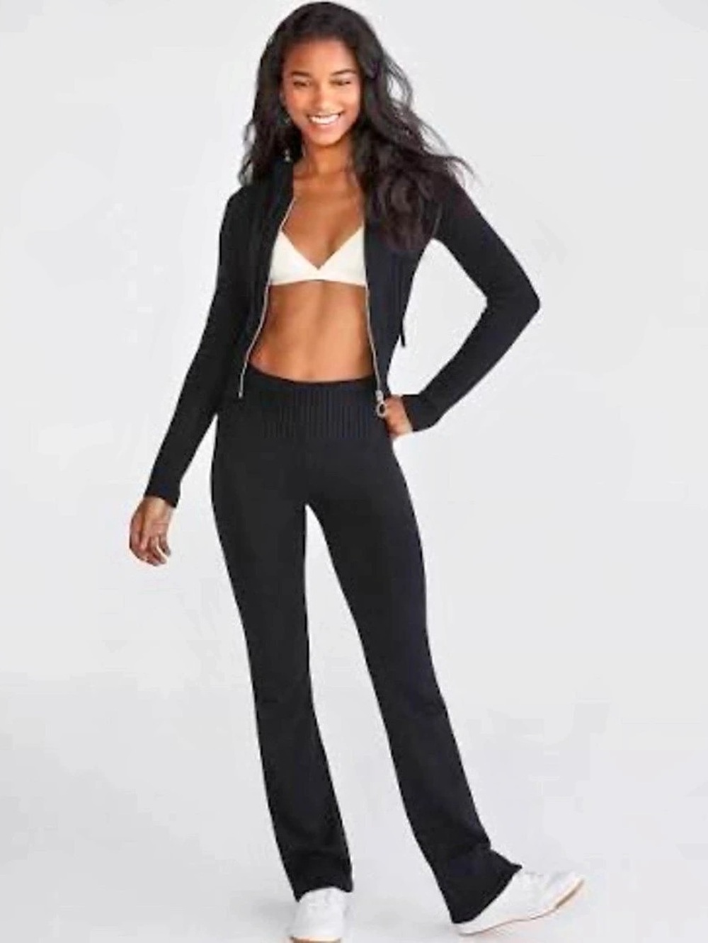 Aeropostale Black Sweater Material Flare Set